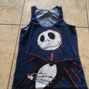 Jack skeleton razor back tank top